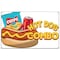 Signmission Hot Dog Combo Banner Concession Stand Food Truck Single Sided B-Hot Dog Combo19 - alternate 1